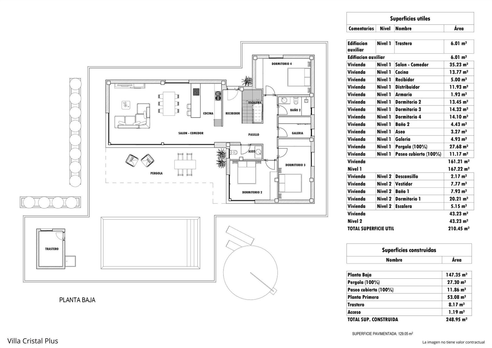 Plano de la vivienda · Villa Cristal Plus 4